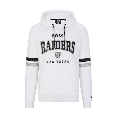 HUGO BOSS SS23 White Hoodie with Solid Color Letter Print 50497505-104
