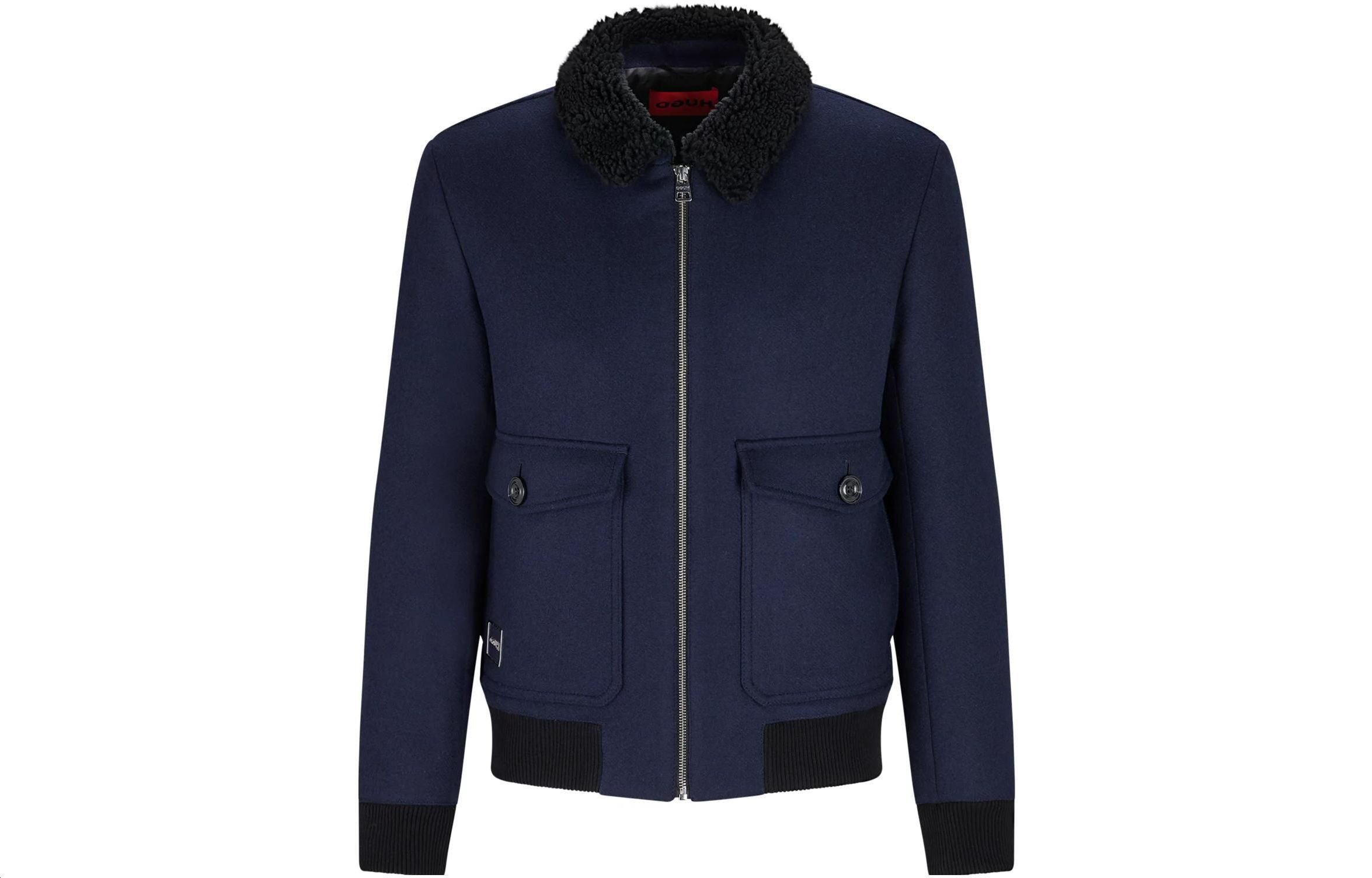 HUGO BOSS SS23 Zip-Up Polo Jacket Deep Blue 50476881-405