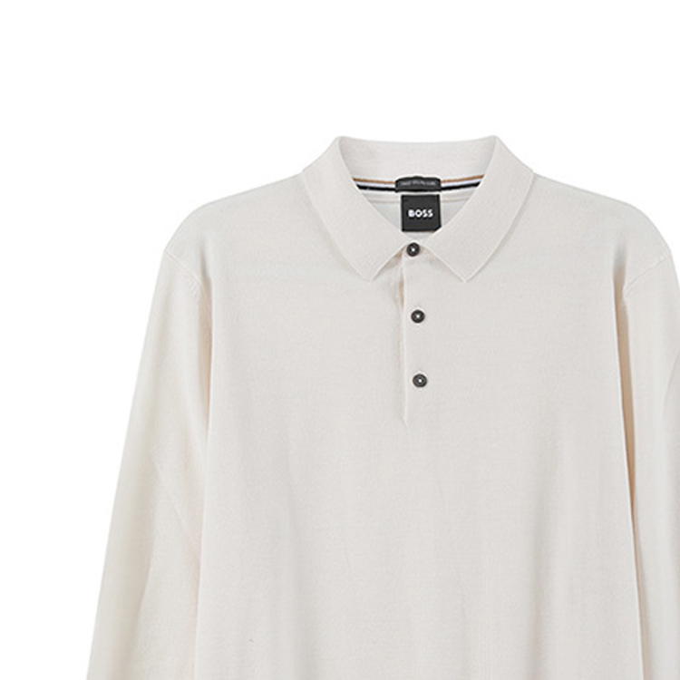 Shop 雨果博斯 SS24 米色纯色休闲长袖毛衣 50476357-131