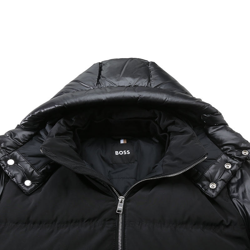 HUGO BOSS SS24  Black Hooded Zip-Up Down Jacket. 50499800-001 圖 7