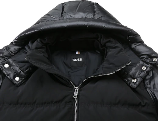 Chaqueta Negra con Capucha y Cremallera HUGO BOSS SS24. 50499800-001 Sizing Chaqueta Negra con Capucha y Cremallera HUGO BOSS SS24. 50499800-001