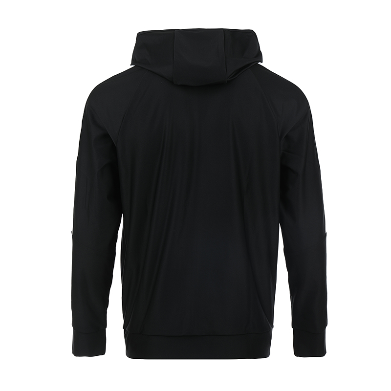 Lookbook HUGO BOSS SS24  Black Hoodie with Logo Print and Letter Pattern Design. 50506162-001