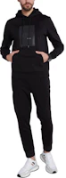 Shop HUGO BOSS SS24 黑色純色抽繩連帽上衣 50505319