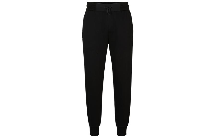 Order HUGO BOSS SS24 黑色抽繩休閒運動褲。 50506892-001