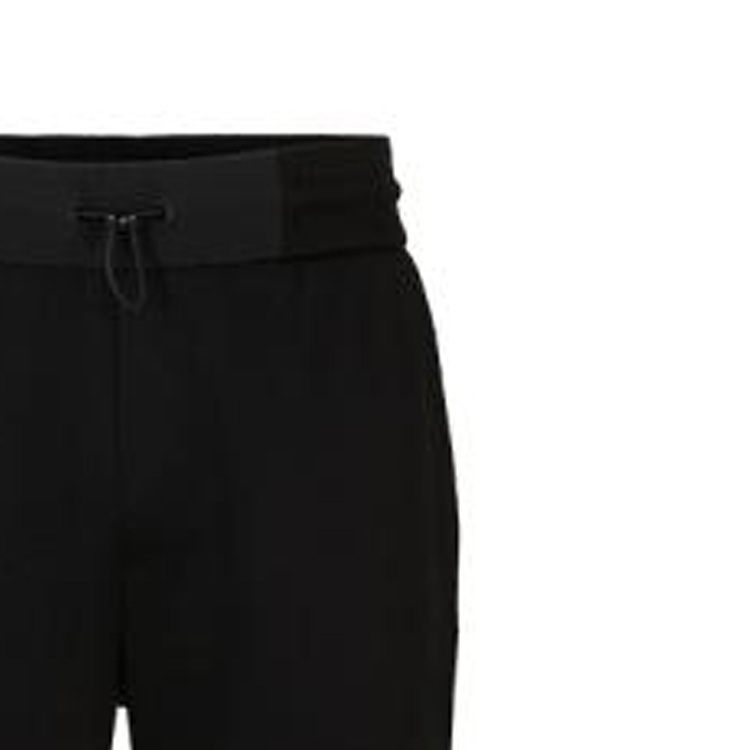 Shop HUGO BOSS SS24 黑色抽繩休閒運動褲。 50506892-001