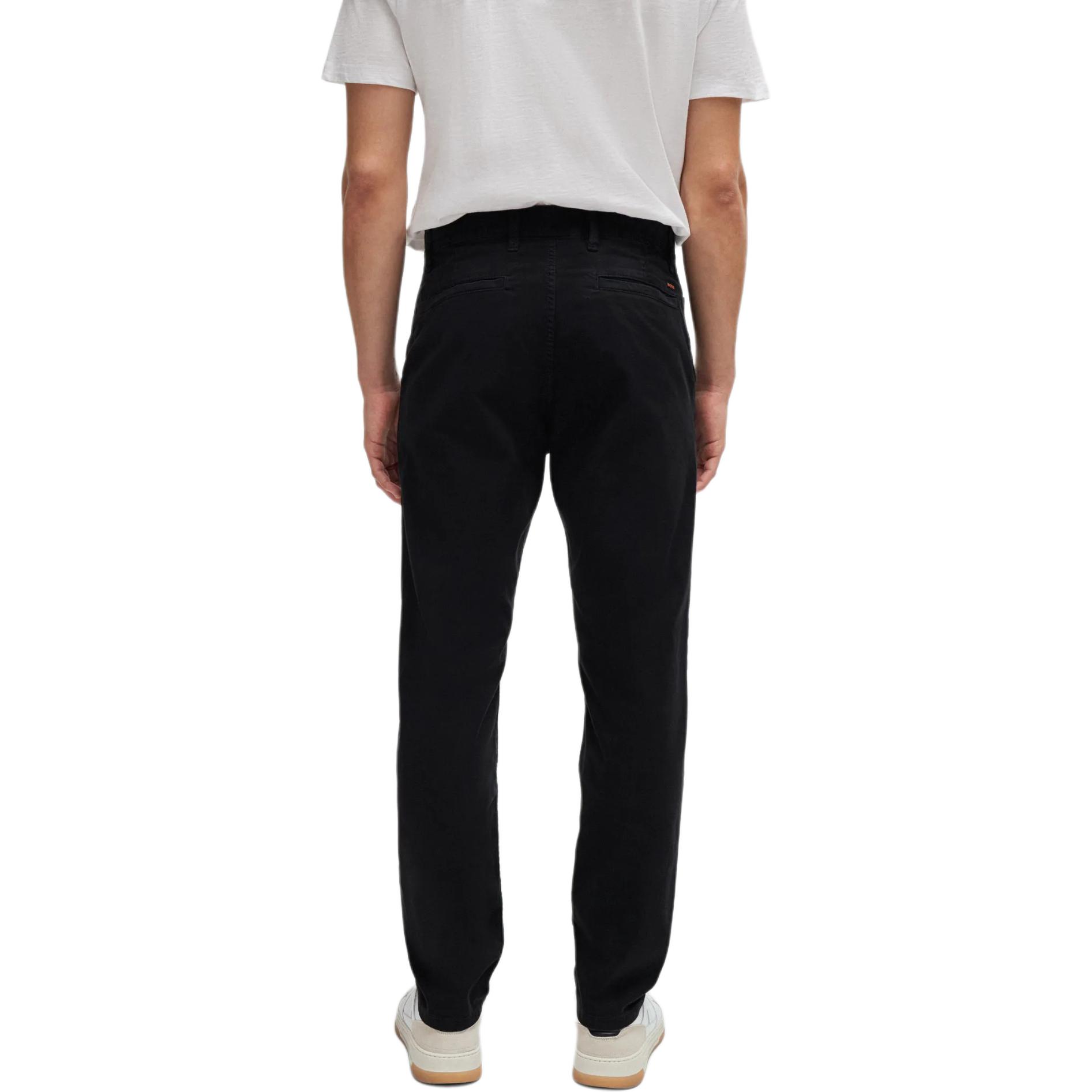 Purchase HUGO BOSS SS24 黑色修身休閒褲附側邊拉鍊口袋 50510917-001