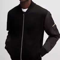 Details for HUGO BOSS SS24 黑色拉鍊棒球領夾克 50520598-001