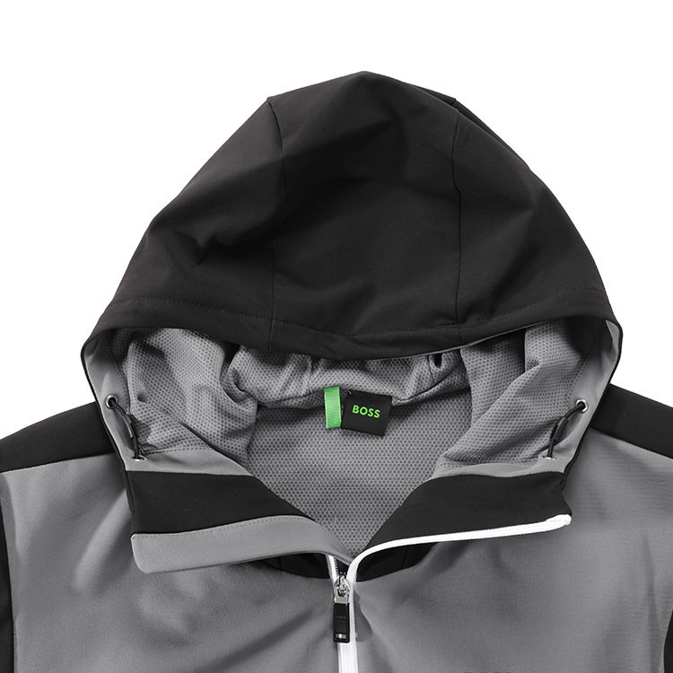 Cheap 휴고 보스 SS24 컬러블록 로고 캐주얼 트레이닝복 그레이. 50504604-036