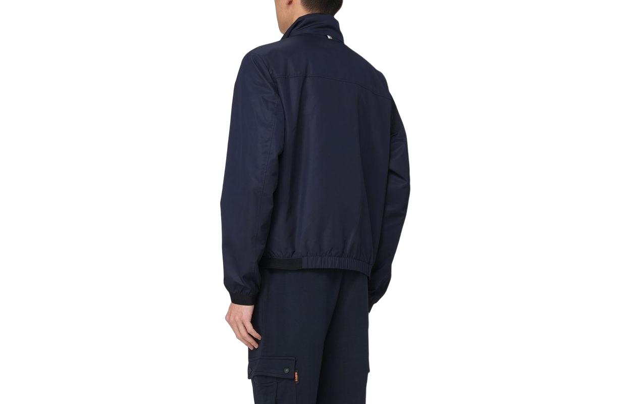 HUGO BOSS SS24  Logo Embroidered Zip-Up Jacket Navy Blue 50505162-404 圖 3