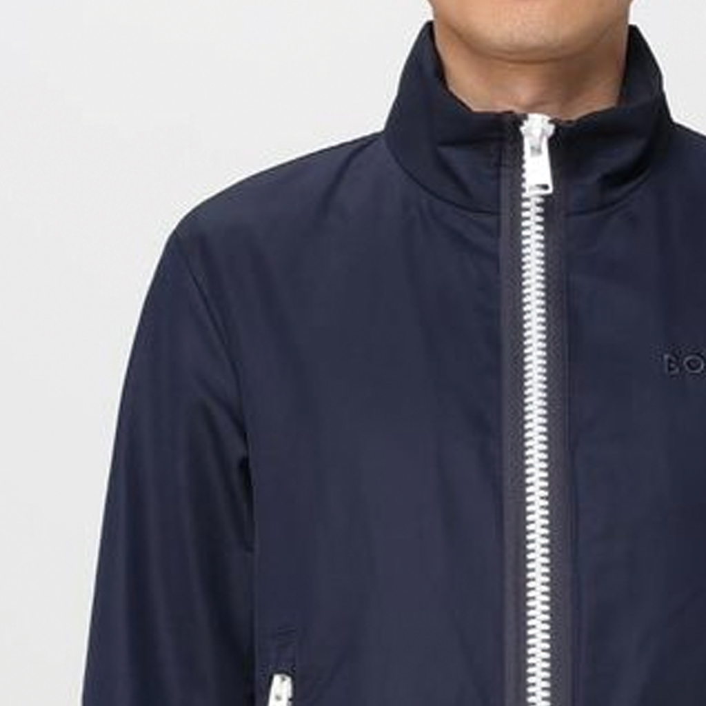 HUGO BOSS SS24  Logo Embroidered Zip-Up Jacket Navy Blue 50505162-404 圖 7