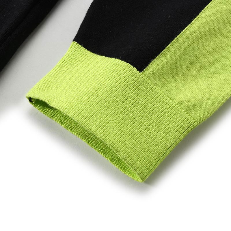 Details for HUGO BOSS SS24 多色系高領半拉鏈針織毛衣 綠色系列 50493769-101