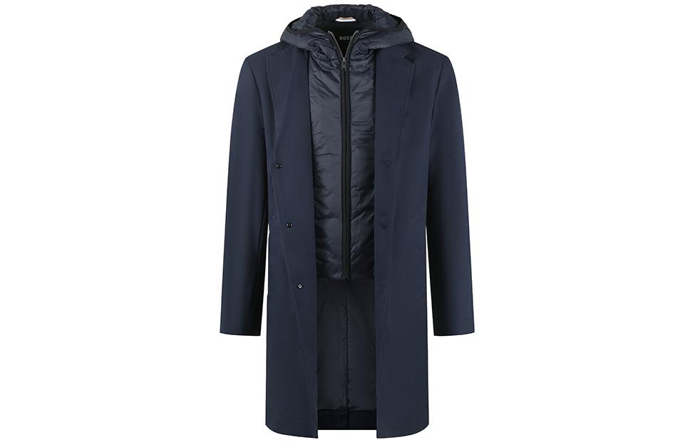 HUGO BOSS SS24  Navy Blue Casual Layered Hoodie Zip Jacket. 50496157-404 圖 3