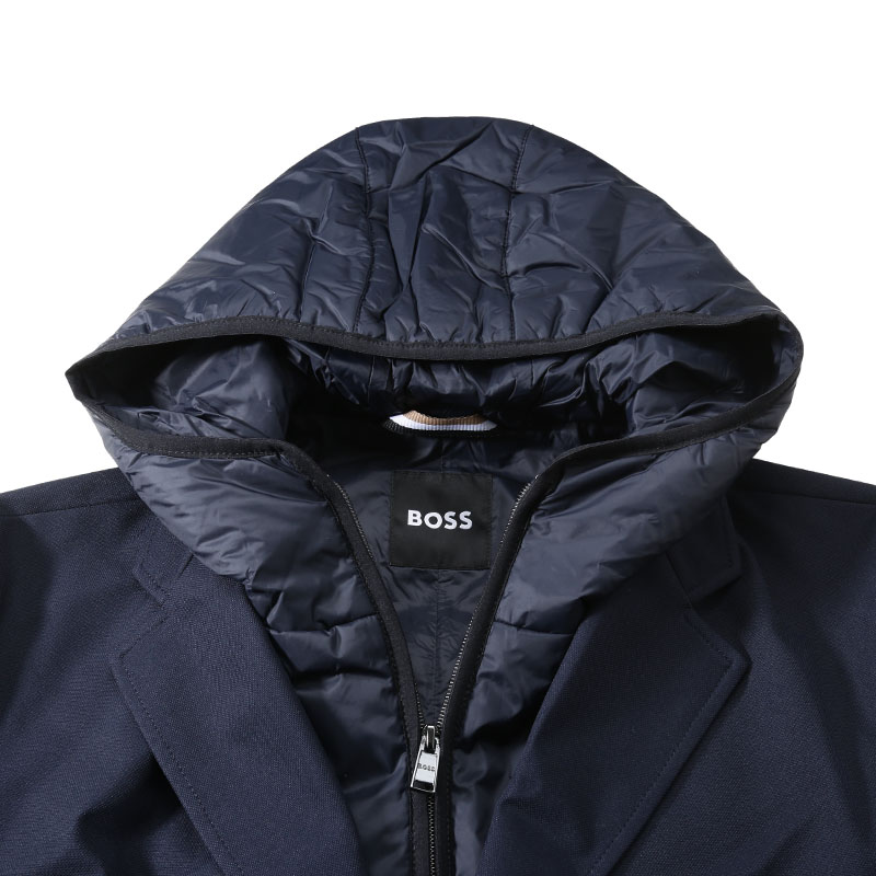 HUGO BOSS SS24  Navy Blue Casual Layered Hoodie Zip Jacket. 50496157-404 圖 7