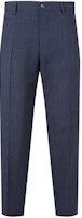 HUGO BOSS SS24 Navy Check Pleated Mid-Rise Zipper Dress Pants. 50500110-405 HUGO BOSS SS24 Navy Check Pleated Mid-Rise Zipper Dress Pants. 50500110-405