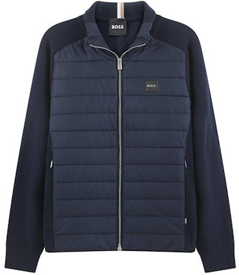 HUGO BOSS 海軍藍徽標貼片拉鍊休閒夾克 SS24 50500659-404 Order HUGO BOSS 海軍藍徽標貼片拉鍊休閒夾克 SS24 50500659-404