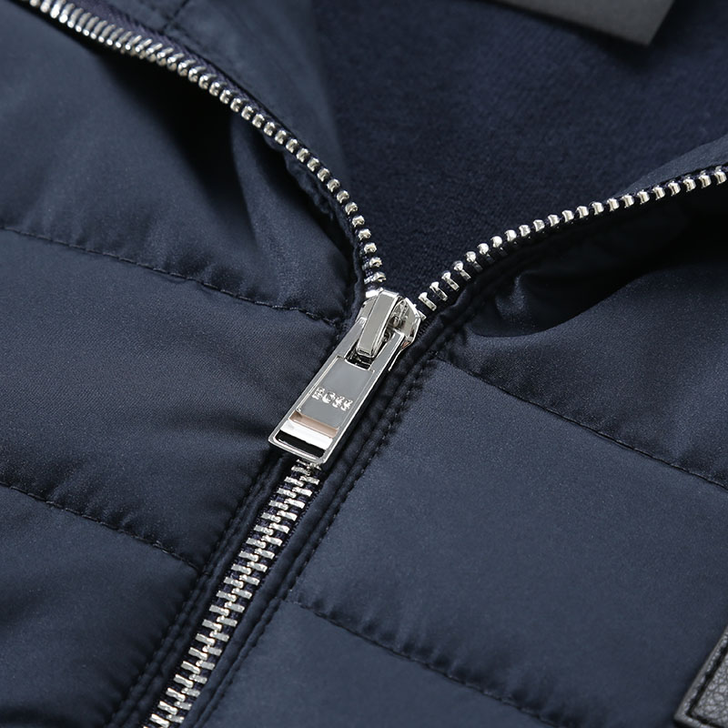 Purchase HUGO BOSS 海軍藍徽標貼片拉鍊休閒夾克 SS24 50500659-404