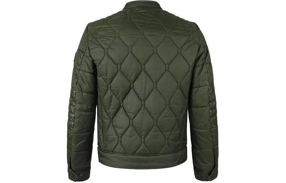 HUGO BOSS SS24  Olive Green Cotton Jacket with Colorblock Stand Collar. 50498609-346 圖 3