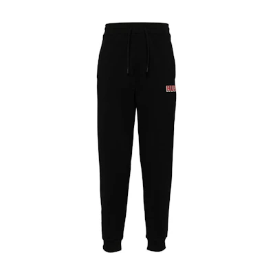 HUGO BOSS SS24 Slim Tapered Logo Print Knit Joggers Black 50516657-001