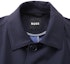 Shop HUGO BOSS SS24 海軍藍長版紐扣大衣 50508204-405