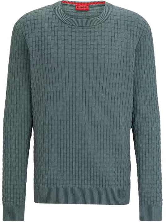 hugo-boss-ss-24-solid-crewneck-long-sleeve-sweatshirt-dark-green-50504395-307