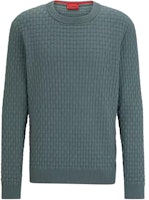 HUGO BOSS SS24 Solid Crewneck Long Sleeve Sweatshirt Dark Green. 50504395-307 HUGO BOSS SS24 Solid Crewneck Long Sleeve Sweatshirt Dark Green. 50504395-307
