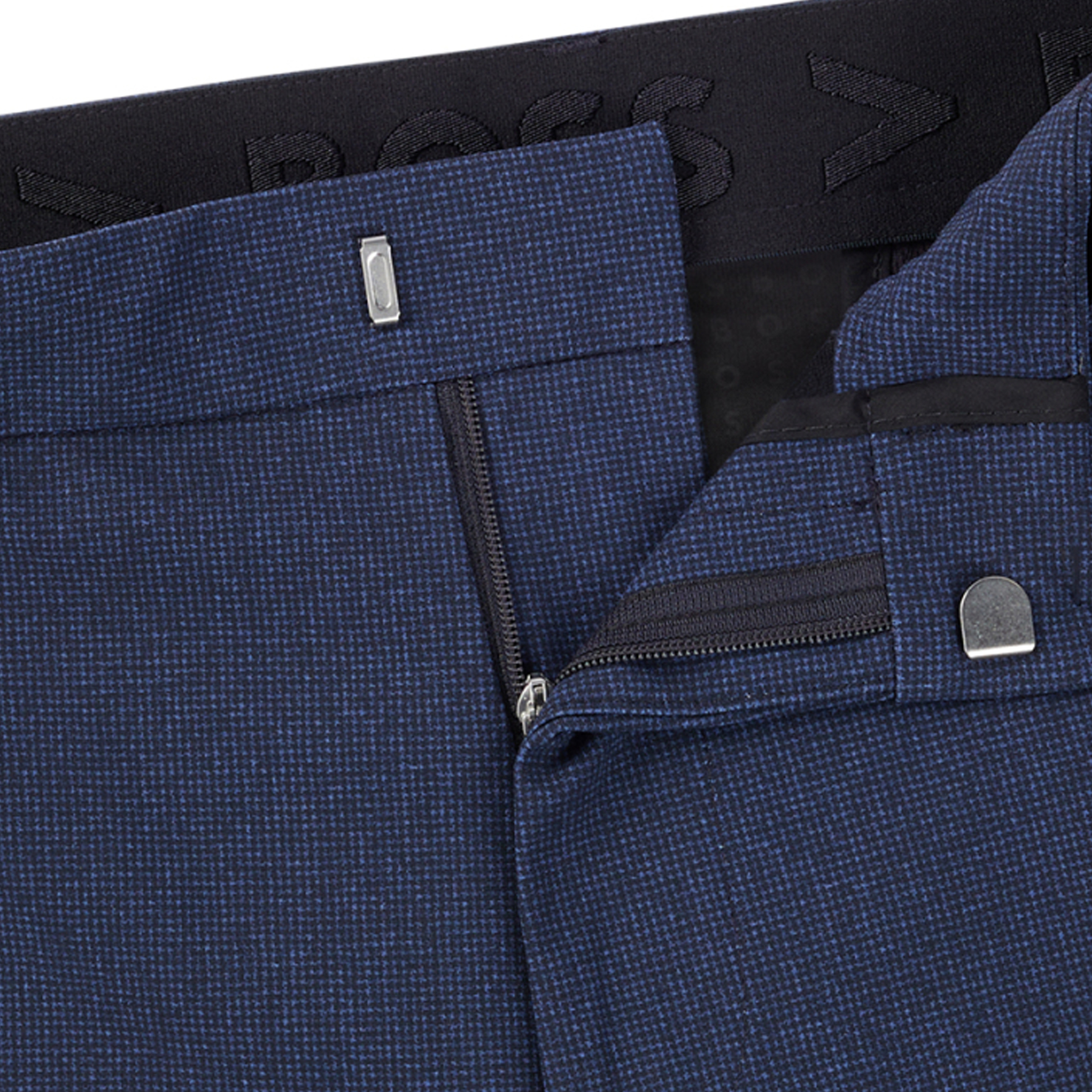 Sizing HUGO BOSS SS24 海軍藍修身版型中腰休閒長褲 50509540-404