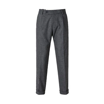 HUGO BOSS SS24 Solid Pleated Tapered Casual Pants Dark Grey 50502548-021