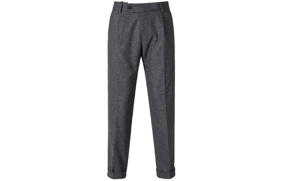 Order HUGO BOSS SS24  Solid Pleated Tapered Casual Pants Dark Grey 50502548-021