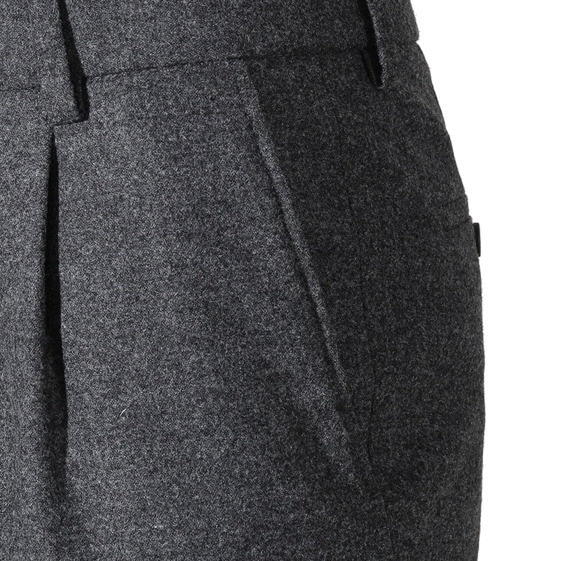 Purchase HUGO BOSS SS24  Solid Pleated Tapered Casual Pants Dark Grey 50502548-021