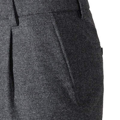 HUGO BOSS SS24 Solid Pleated Tapered Casual Pants Dark Grey 50502548-021 Purchase HUGO BOSS SS24 Solid Pleated Tapered Casual Pants Dark Grey 50502548-021