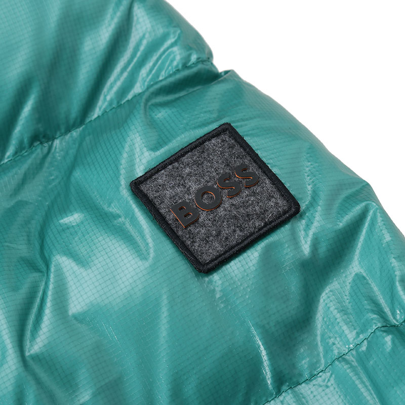 HUGO BOSS SS24  Solid Quilted Hooded Zip Cotton Jacket Green. 50498234-303 圖 7