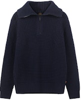 HUGO BOSS SS24 Solid Ribbed Turtleneck Long Sleeve Sweater Dark Blue. 50498947-404 HUGO BOSS SS24 Solid Ribbed Turtleneck Long Sleeve Sweater Dark Blue. 50498947-404