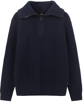 HUGO BOSS SS24 深藍色羅紋高領長袖毛衣 50498947-404 Order HUGO BOSS SS24 深藍色羅紋高領長袖毛衣 50498947-404