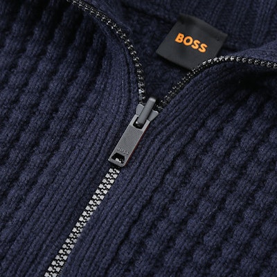 HUGO BOSS SS24 深藍色羅紋高領長袖毛衣 50498947-404 Shop HUGO BOSS SS24 深藍色羅紋高領長袖毛衣 50498947-404