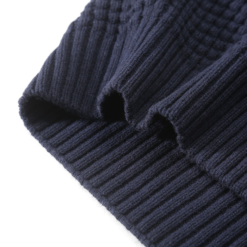 Purchase HUGO BOSS SS24 深藍色羅紋高領長袖毛衣 50498947-404