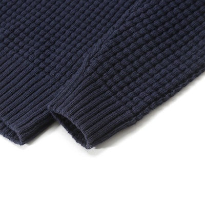 HUGO BOSS SS24 深藍色羅紋高領長袖毛衣 50498947-404 Sizing HUGO BOSS SS24 深藍色羅紋高領長袖毛衣 50498947-404