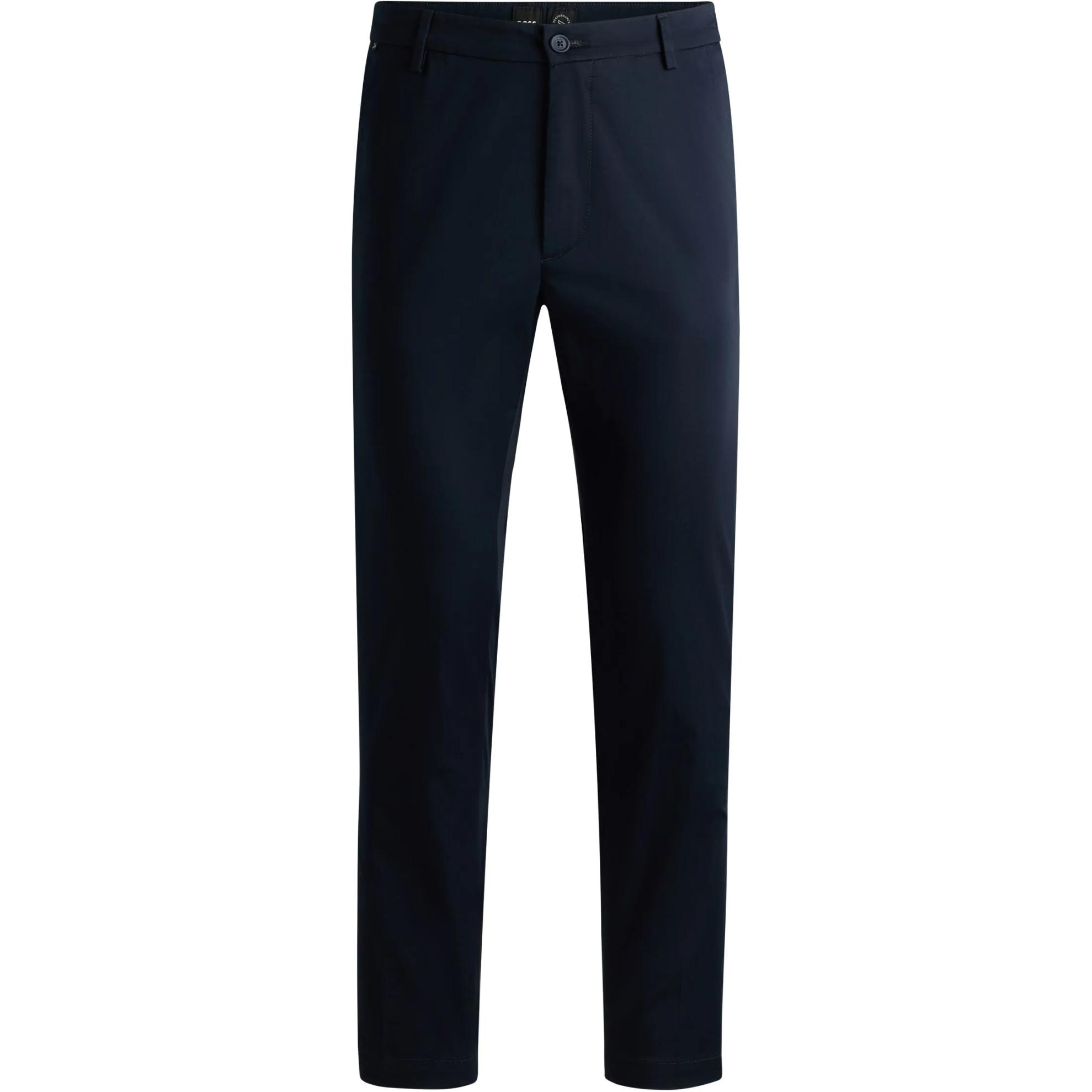 Order HUGO BOSS SS24  Solid Straight-Leg Casual Pants Dark Blue. 50514213-404