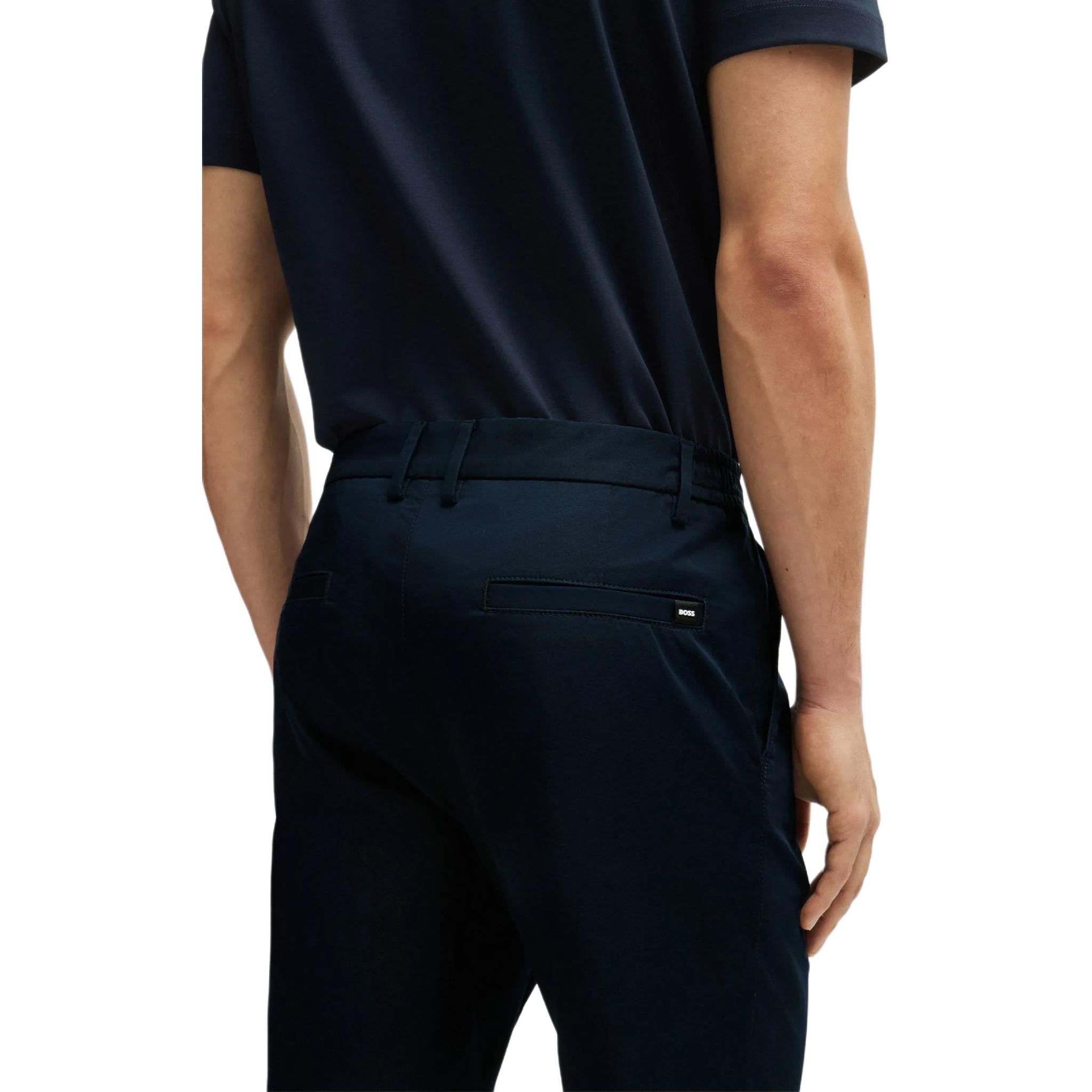 Details for HUGO BOSS SS24  Solid Straight-Leg Casual Pants Dark Blue. 50514213-404