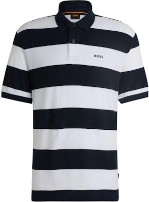 HUGO BOSS SS24 Striped Logo Print Short-Sleeve Polo Shirt Navy Blue 50513604-404 Order HUGO BOSS SS24 Striped Logo Print Short-Sleeve Polo Shirt Navy Blue 50513604-404