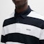 Purchase HUGO BOSS SS24 Striped Logo Print Short-Sleeve Polo Shirt Navy Blue 50513604-404