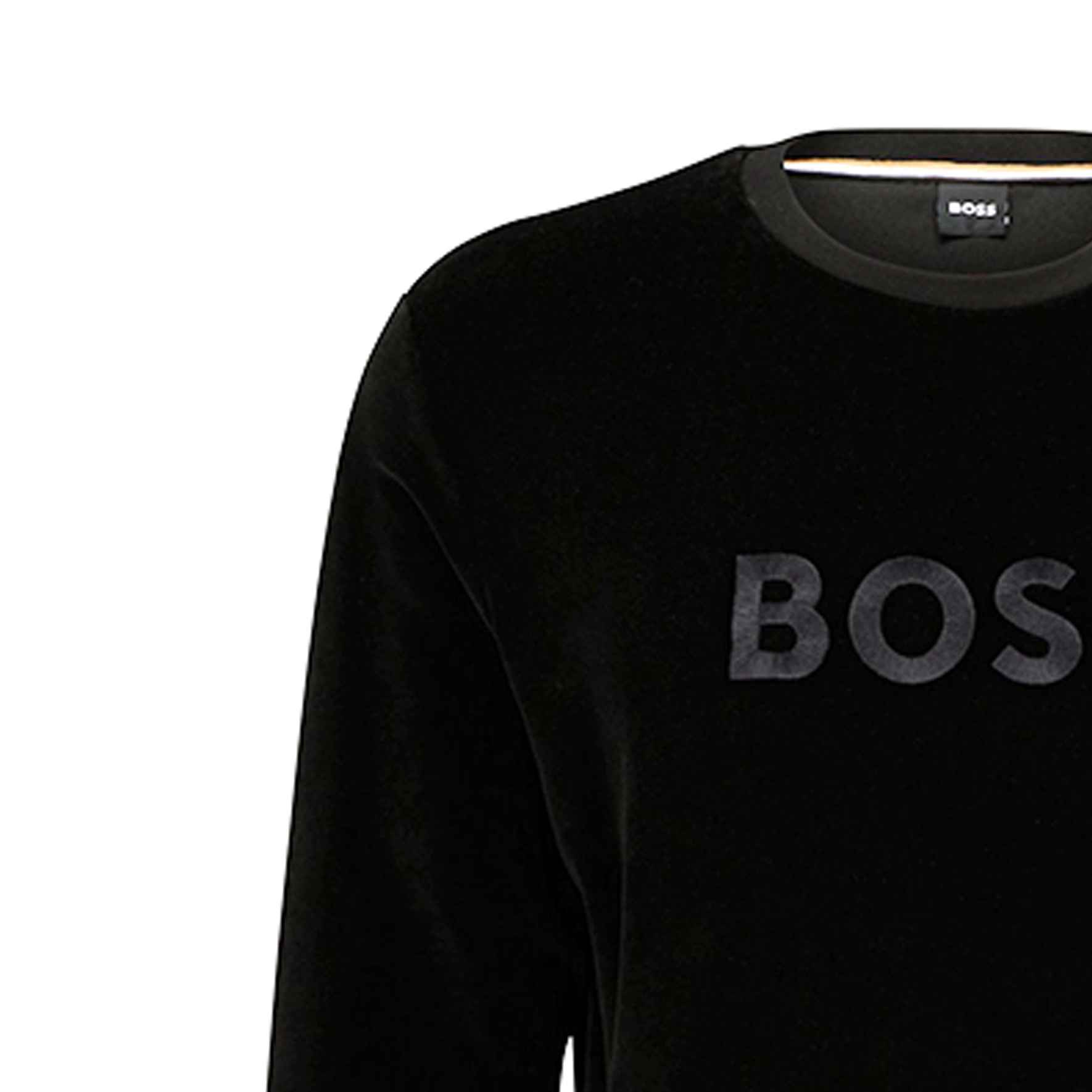 HUGO BOSS SS24 Black Crewneck Pullover Sweatshirt with Logo Print 50485863-003 圖 7