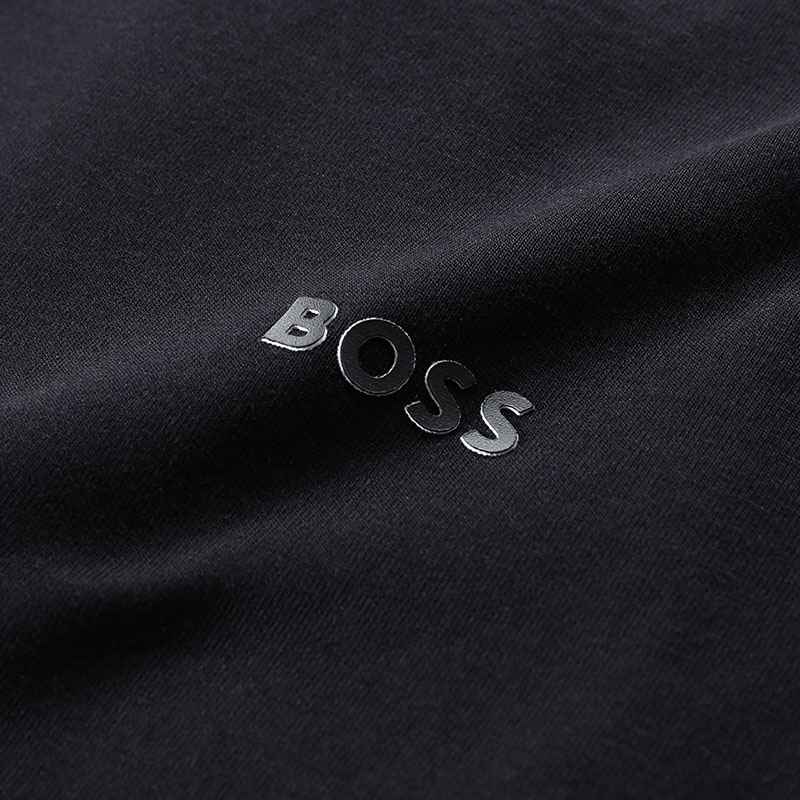 HUGO BOSS SS24 Black Hoodie with Solid Logo Print 50506130-001 圖 4