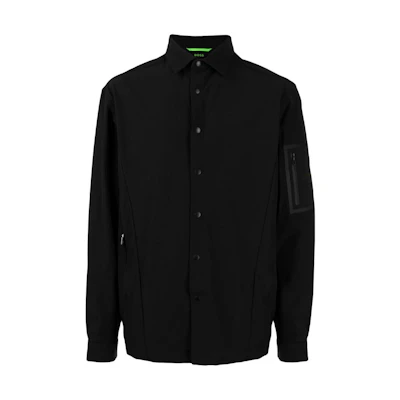 HUGO BOSS SS24 Black Logo Oversized Long-Sleeve Jacket 50507176-001