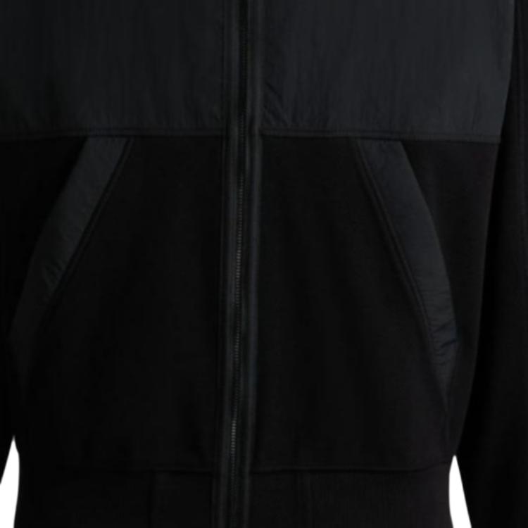 Sizing HUGO BOSS SS24 Jaket Kasual Zip-Up Logo Hitam 50519194-001