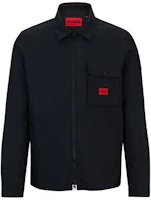 HUGO BOSS SS24 Black Long Sleeve Jacket with Pocket Logo Print for Men 50482701-001 HUGO BOSS SS24 Black Long Sleeve Jacket with Pocket Logo Print for Men 50482701-001