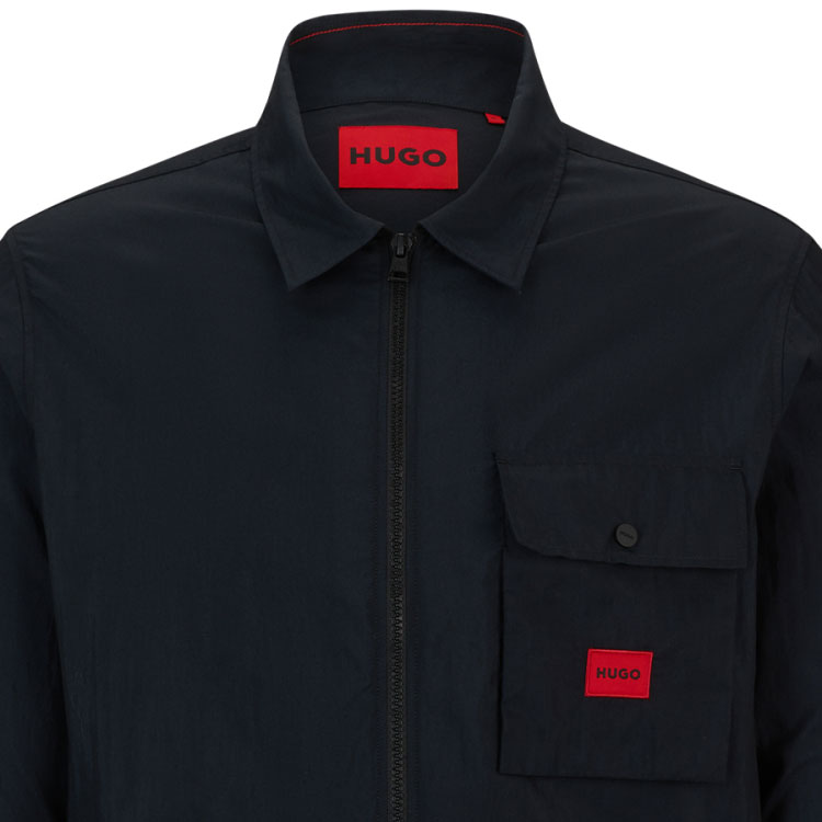HUGO BOSS SS24 Black Long Sleeve Jacket with Pocket Logo Print for Men 50482701-001 圖 3
