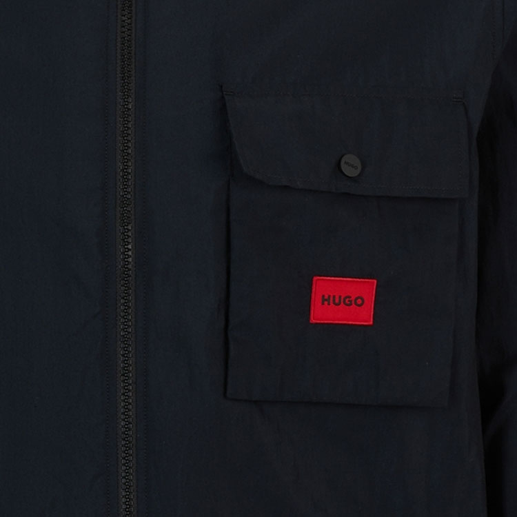 HUGO BOSS SS24 Black Long Sleeve Jacket with Pocket Logo Print for Men 50482701-001 圖 6