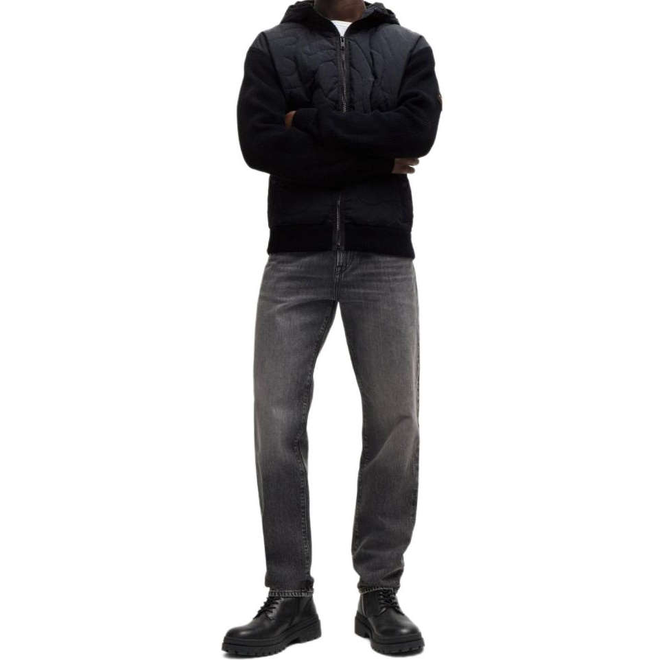 HUGO BOSS SS24 Black Loose Fit Jacket with Letter Logo Design 50516886-001 圖 3