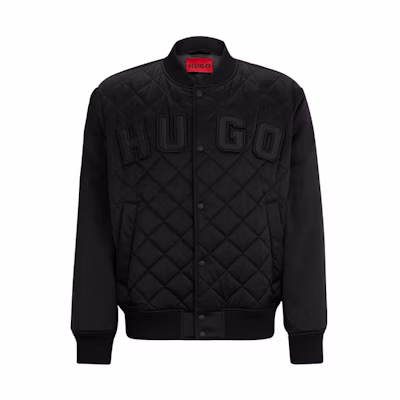 HUGO BOSS SS24 Black Solid Waterproof Zip Casual Jacket 50505403-001