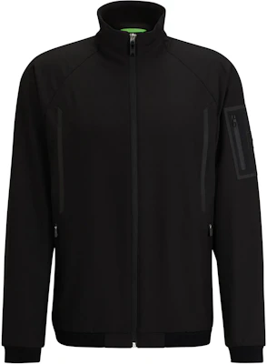 HUGO BOSS SS24 Jaket Bomber Pria Hitam Tahan Air dengan Logo 50499485-001 Buy HUGO BOSS SS24 Jaket Bomber Pria Hitam Tahan Air dengan Logo 50499485-001